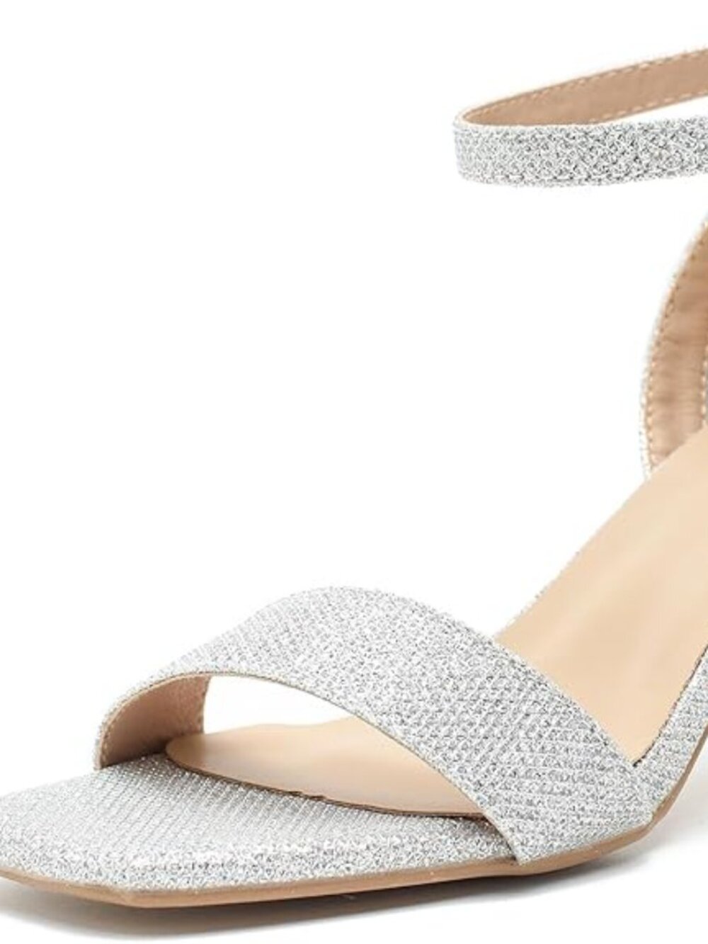 Women's Bow Back Heeled Sandals – Square Open Toe Ankle Strap 2.6 Inch Mid Heel